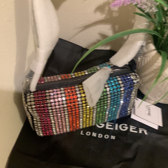 - Kurt Geiger London Party Pochette Crystal Shoulder Bag - Picture 10 of 17